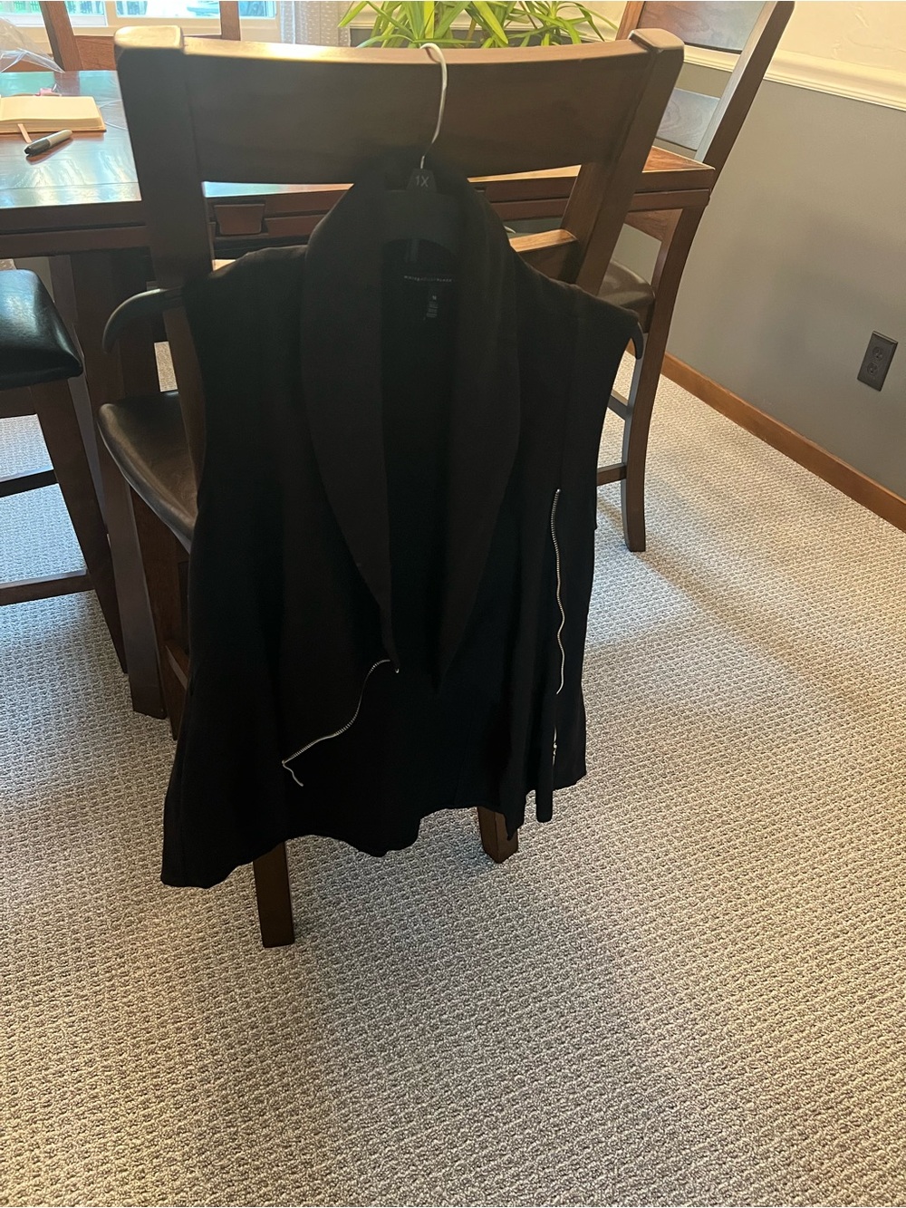 White House Black Market Women's Black Suit Separates Jacket M Full Zip # 649